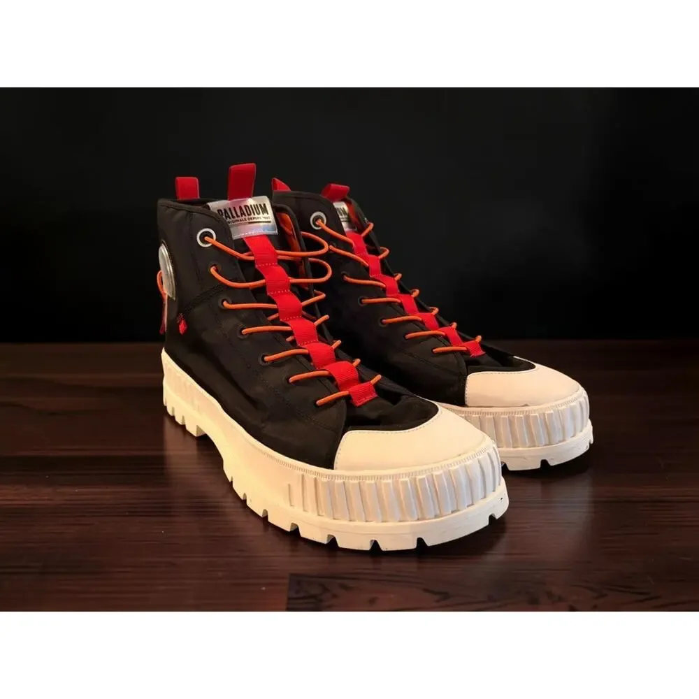 Palladium Pallashock Mid Ticket To Earth Black White Boots Men’s Size 13